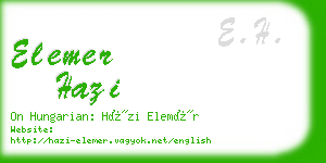 elemer hazi business card